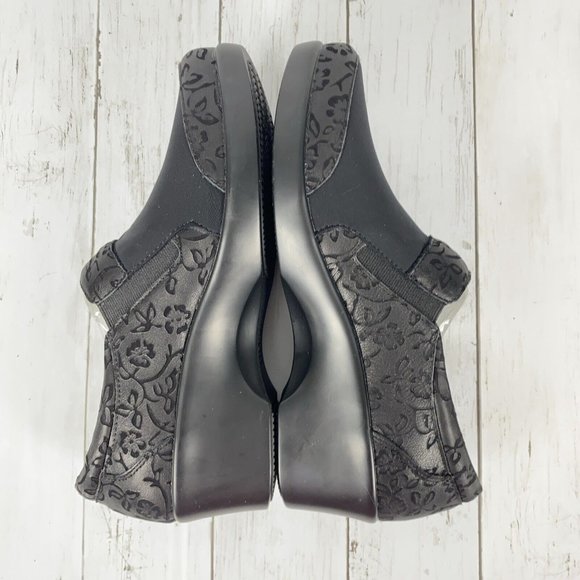 Alegria ERY-461 Black Leather Stretch Clogs Morning Glory Wm Sz 11 EU 42 NWOB - Picture 5 of 9